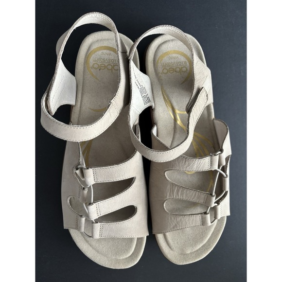 Abeo Shoes - Abeo Biosystem Beige Leather Brook‎ Sandal WN10